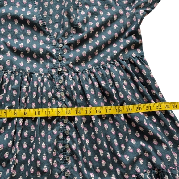 J. Crew Tiered Dress Women S Romantic 90s Babydoll Cottage Puff Sleeve Cotton - Picture 15 of 16